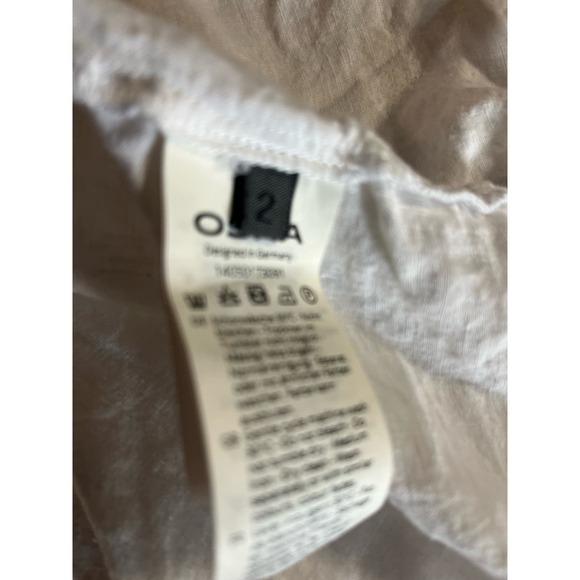 OSKA linen top white button up with shell buttons size 2XL - Picture 7 of 7